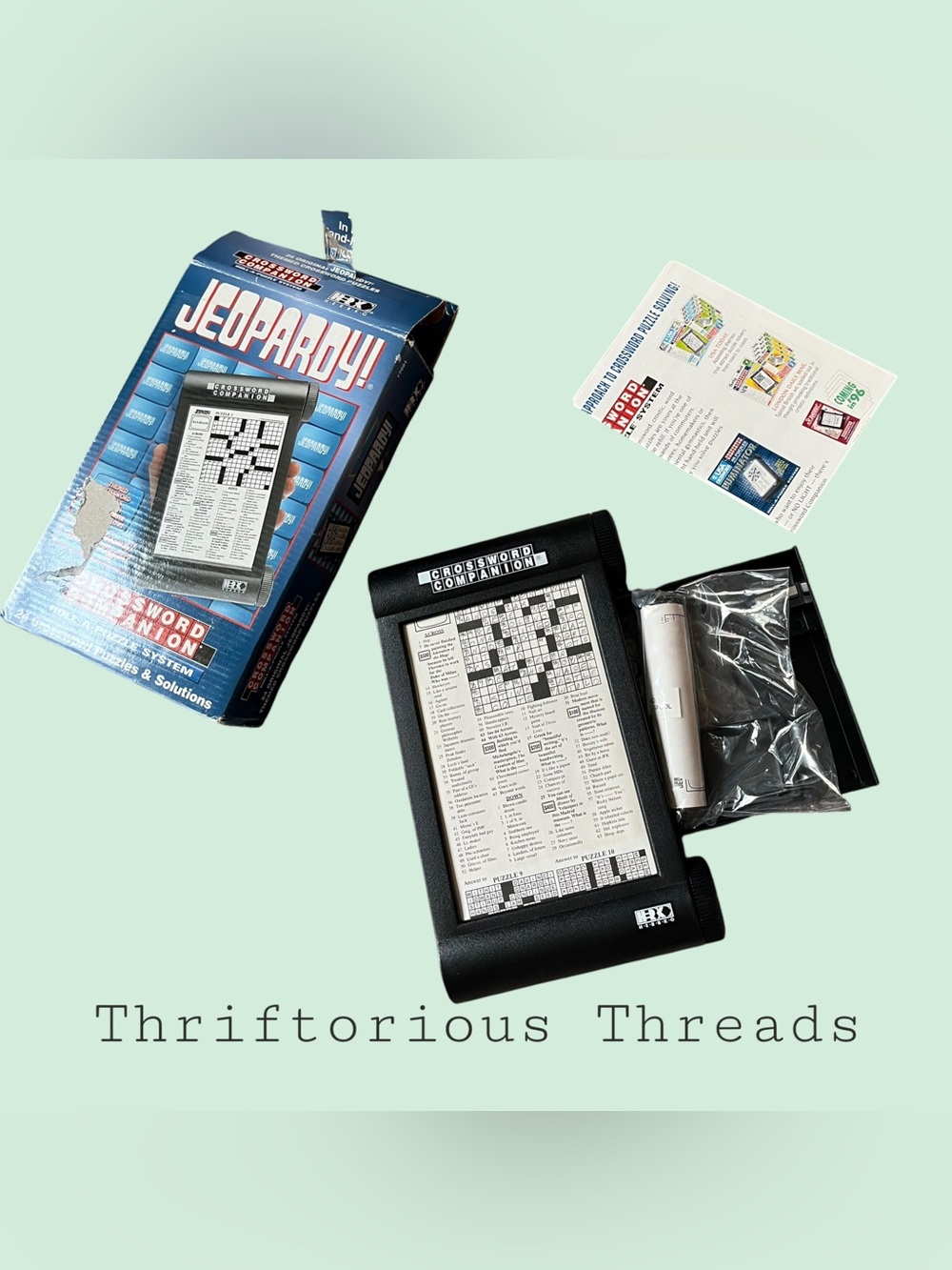 Vintage Jeopardy! Crossword Puzzle Game